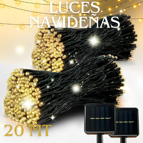 LUCES SOLARES NAVIDEÑAS 20 MT